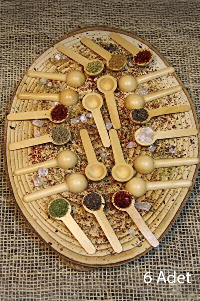Home Scoop Bambu Baharat Kaşığı - Ölçek Kaşığı 7 cm 6 Adet