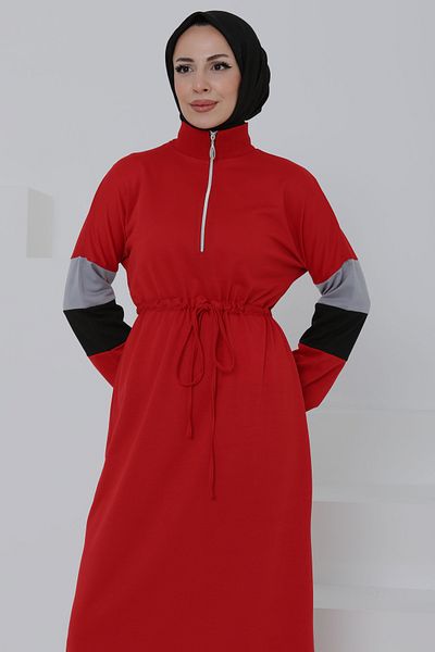 TOFİSA Rochie Garnili cu fermoar roșu - 27047