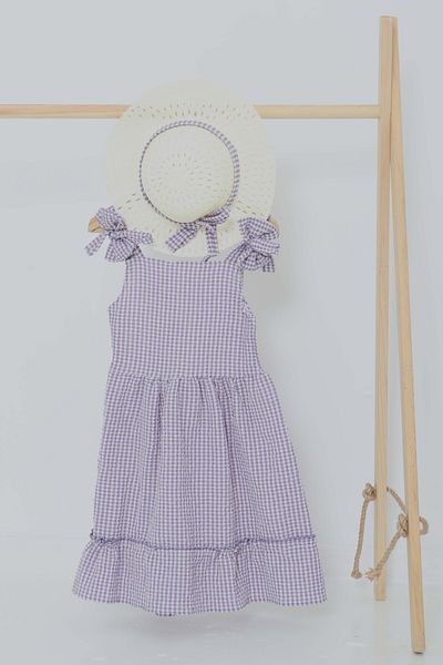TOFİSA Girl's Lilac Hat Dress - 27050
