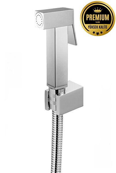 banyonatural Paslanmaz Pirinç Spiralli Kare Taharetmatik Taharet El Duşu