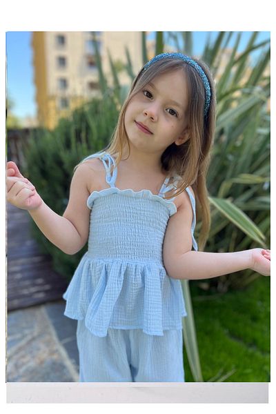 My Kids Wear Set pentru fete cu detaliu cu volane