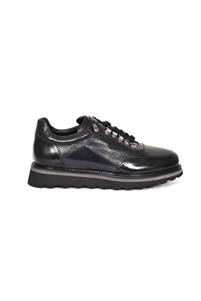 Tuna Genuine Leather Black Casual Sports Men's Shoes Eva Sole - 7911