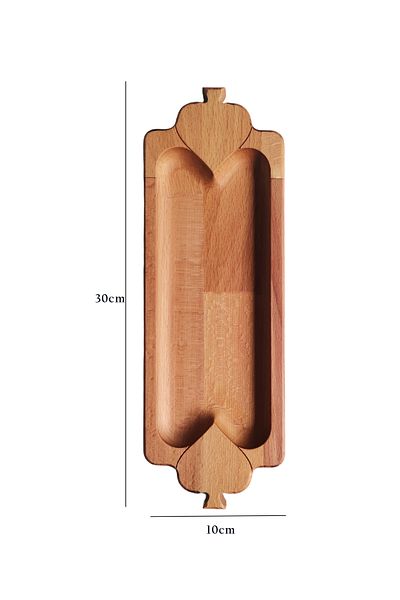 Oddo Wood 30 cm Wooden Spade Cheese Plate, Bread Bowl, Presentation Bowl, Cookie Bowl