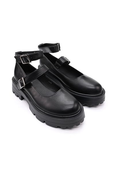 Tmall Women's casual shoes, Made of eco-leather, P1243, Black