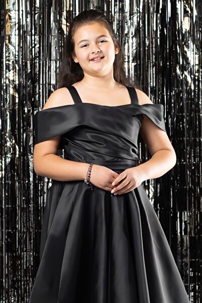 DENİMİNİ Askılı Beli Lastikli Kız Çocuk Mezuniyet Abiye Elbisesi DNM362