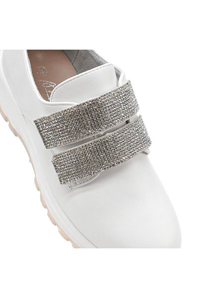Tmall Pantofi casual de dama,Din piele ecologica,Cu scai,P1232,Alb