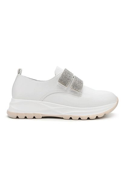 Tmall Pantofi casual de dama,Din piele ecologica,Cu scai,P1232,Alb