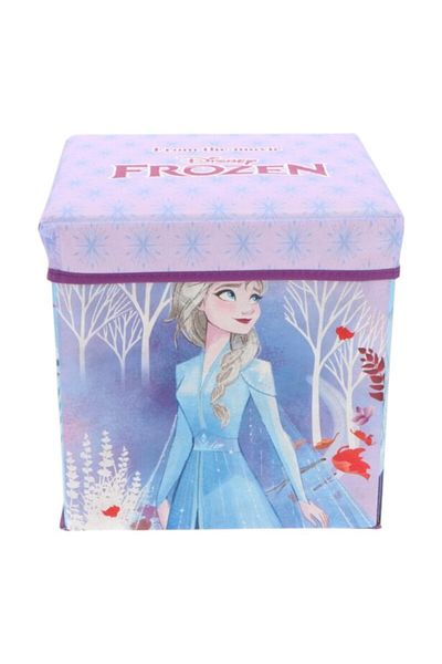 Frozen Folding Stool with Storage Space, Box Type, Multicolor, Maximum 80 kg, 30x30x30 cm, Frozen