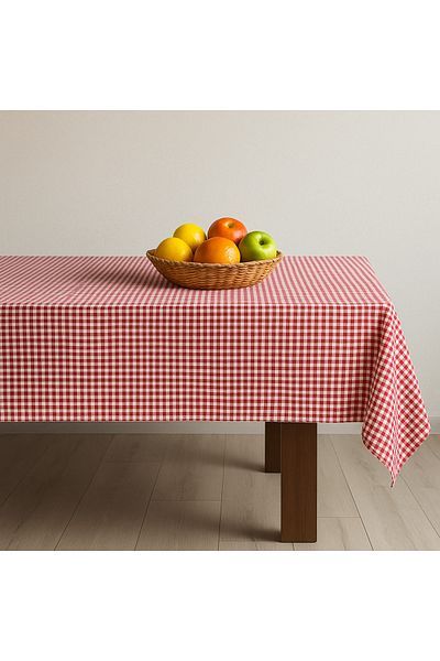 Prime Sleeks Table Cloth, Pöti Checked Table Cloth, Stain-Proof Dining Table Cloth