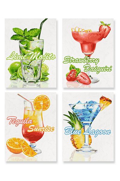 Simba Schipper Cocktails Painting By Numbers Kit
