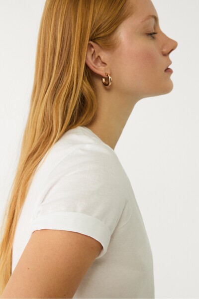 Stradivarius Basic regular fit round neck T-shirt