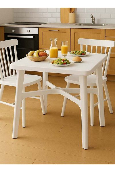 ALMUFARREJ طاولة مطبخ بلاستيكية مقاس 80×80 سم