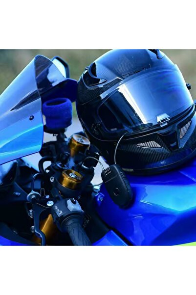 Knmaster Motosiklet Kaskı Kilidi + Knmaster Karbon Çanta Hediyeli – Esnek Kablo ve Üst Düzey Koruma