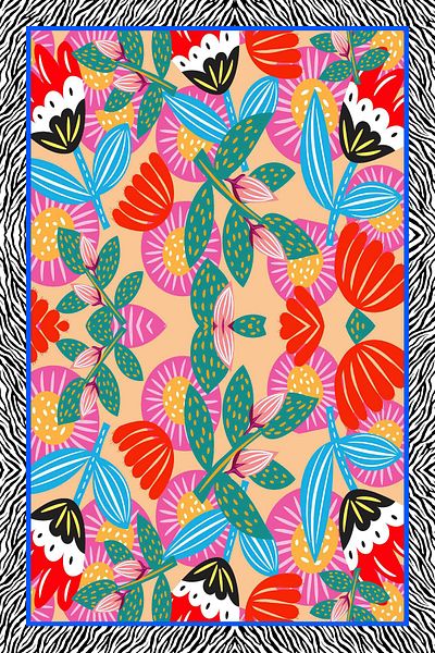nehir eşarp Floral Patterned Pareo 100 X 150 cm