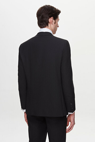 D'S Damat Ds Damat Regular Fit Siyah Düz Travel Takim Elbise