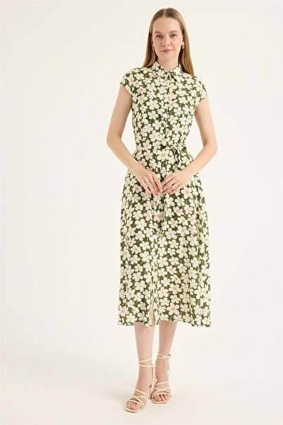 HomeStore Menekşe Desenli Elbise