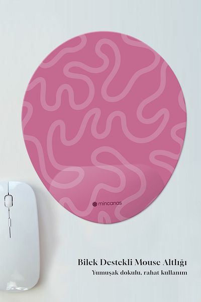 Mincanas Colorful Patterned Oval Mouse Pad with Wrist Support Mouse Pad