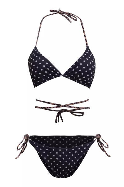Keikei Desenli Bikini Üst