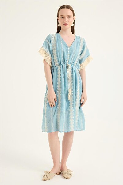 HomeStore V-Neck Short Sleeve Dress