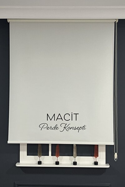 Macit Design Krem Kalın Stor Güneşlik Perde (Dayanıklı Alüminyum Kasa)