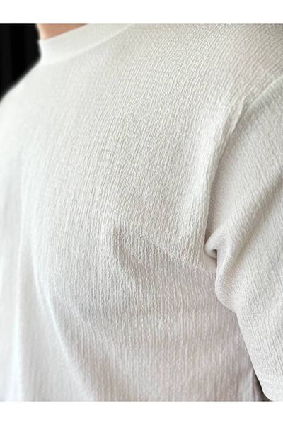 TEXTURA ✅   Bürümcük Fabric Men's Basic T-Shirt - Short Sleeve, Modern Design