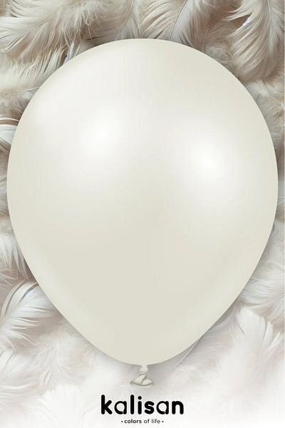 BeySüS Aura Collection Ivory White Balloon (Ivory White) - 12 Inch - 5 Pieces