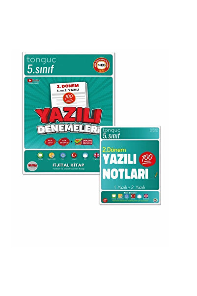 Tonguç Yayınları 5. Sınıf Yazılı Notları Ve Denemeleri 2. Dönem 1 Ve 2. Yazılı 2 Kitap -