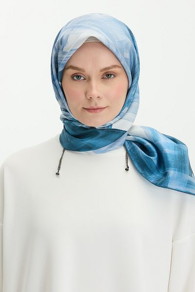 Setrms Eșarfă din mătase cu model abstract
