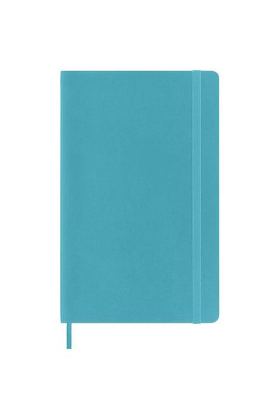 Moleskine Caiet cu dungi Coral Blue L Copertă moale