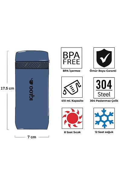 IGLOO Squid Thermos 410Ml-Dark Blue