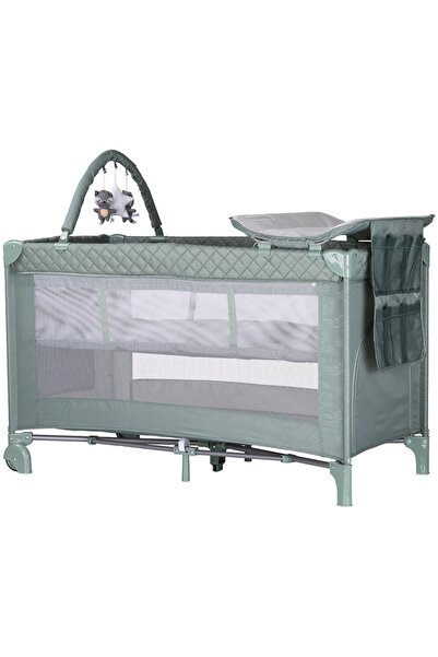 OEM Patut pliabil cu saltea de infasat Chipolino Luna basil