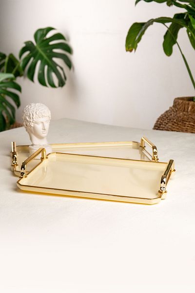 Evrio 2 Tray Presentation Decorative Home Tableware Kitchen Tea Coffee Tray