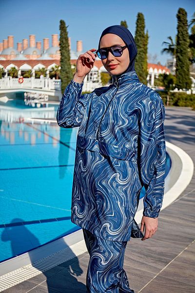 Remsa Mayo Wind Hijab Swimsuit - Remsa Parachute, Full Covered - R4701