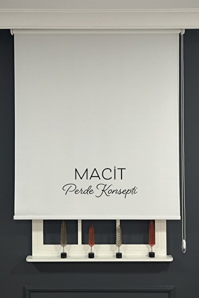 Macit Design Beyaz Kalın Stor Güneşlik Perde (Dayanıklı Alüminyum Kasa)