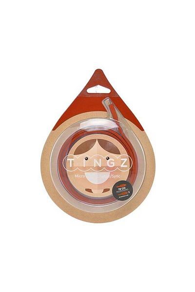 Tingz Silicon Cable 70CM Micro to USB Cable Red