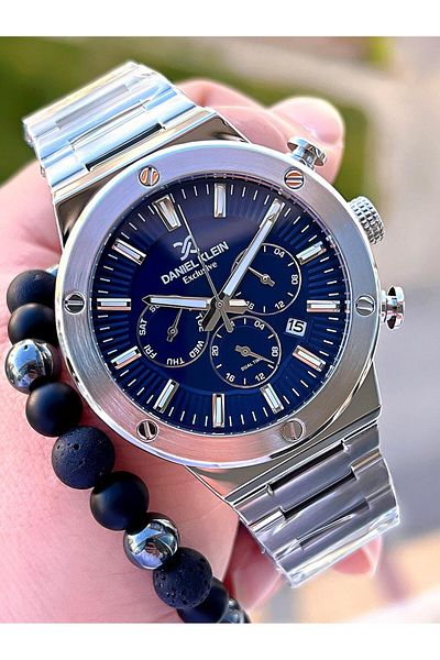 Daniel Klein Steel Case&Band Internals Functions Active 2 Year Guarantee Men's Wristwatch Fg.Cl.13996.2