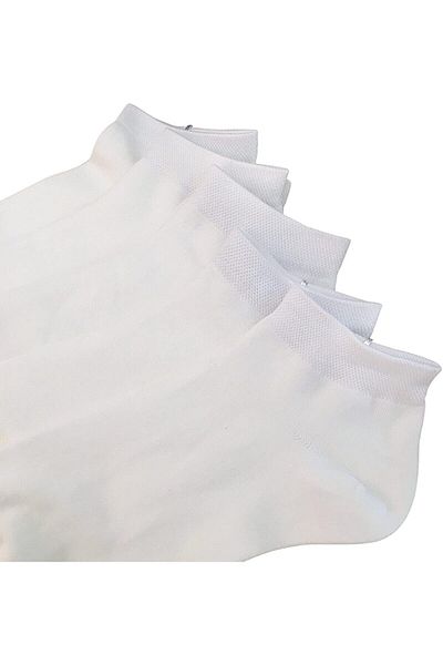 SOCKSHION Бели памучни чорапи до глезена 5 бр