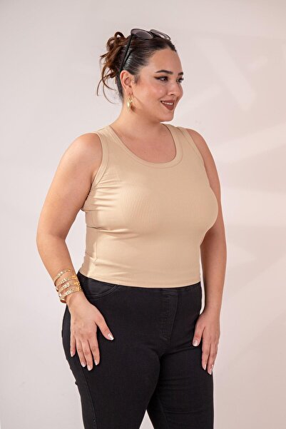 Roxxlen Μπλούζα μεγάλου μεγέθους πορτοκαλί