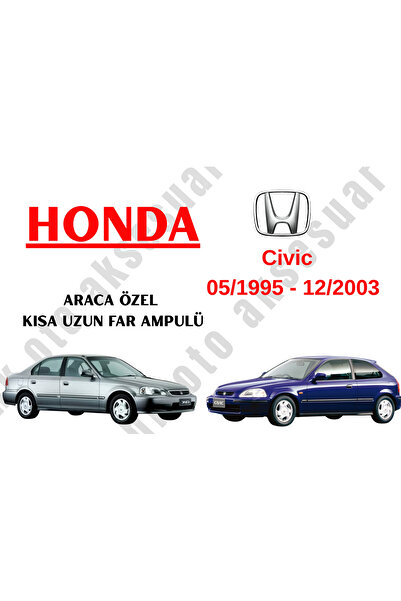 Varta Honda Civic 05/1995 - 12/2003 Araca Özel Kısa-Uzun Far Ampulü