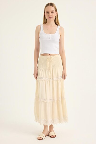 HomeStore Suknja sa čipkastim obrubom