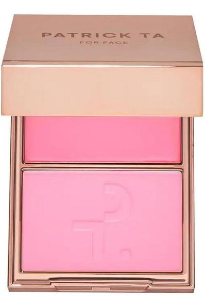 patrick ta Major Beauty Headlines Powder and Cream Blush Duo, Just Inf (Soft Blue Pink)