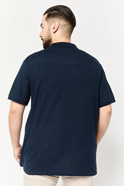 WRANGLER Men Regular Fit Embroidered Logo Short Sleeves Polo Shirt, Navy