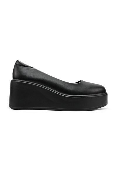 Tmall Women's casual shoes, Made of eco-leather suede, With platform, P1260, Black