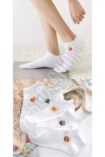 SOCKSHION Дамски комплект чорапи с бели забавни ботуши с шарки – добавете радост към стила си!
