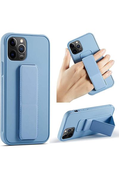 Generic Case Cover For iPhone 13 Pro with Magnetic Stand & Holder, Premium Silicone Hand Strap and Grip