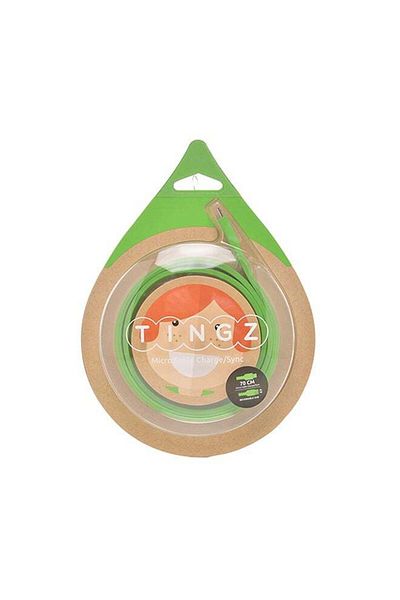 Tingz Silicon Cable 70CM Micro to USB Cable Green