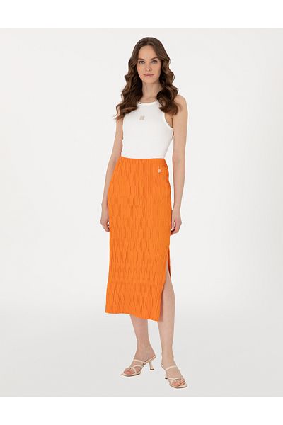 Pierre Cardin Orange Regular Fit Knitted Skirt 50301436-Vr051
