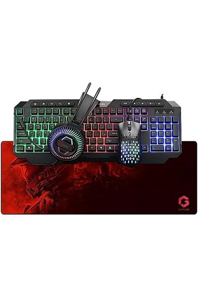 GAMEON Cypher XL All-In-One Gaming Bundle (Keyboard, Headset, Mouse, Mousepad), USB