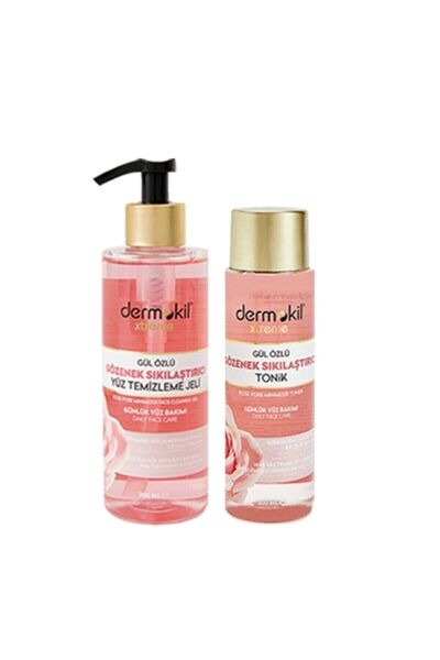 Dermokil Gül Yüz Temizleme Jeli 300 ml + Gül Tonik 200 ml
