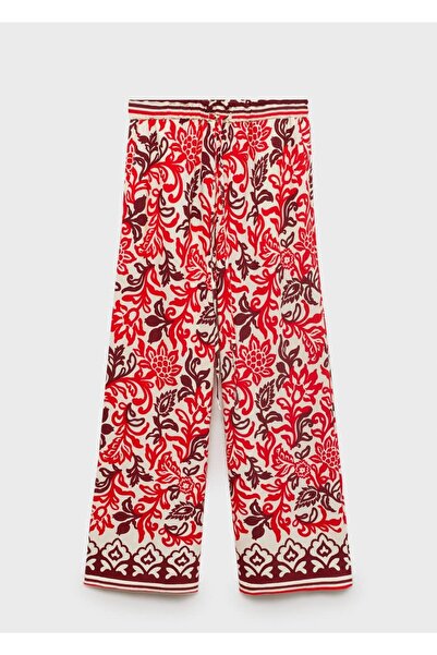MANGO Woman Çiçekli pantolon